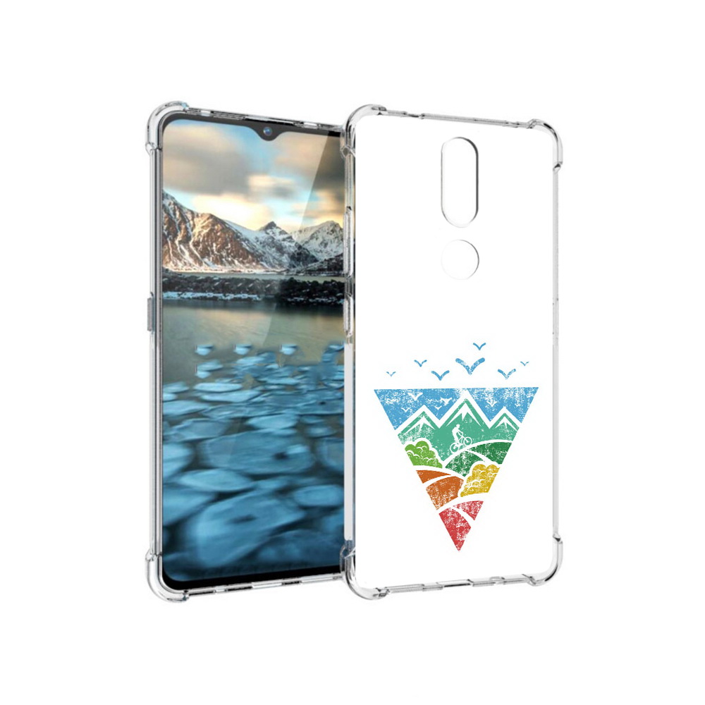 

Чехол MyPads Tocco для Nokia 2.4 Лес земля море чайки (PT227049.107.105), Прозрачный, Tocco