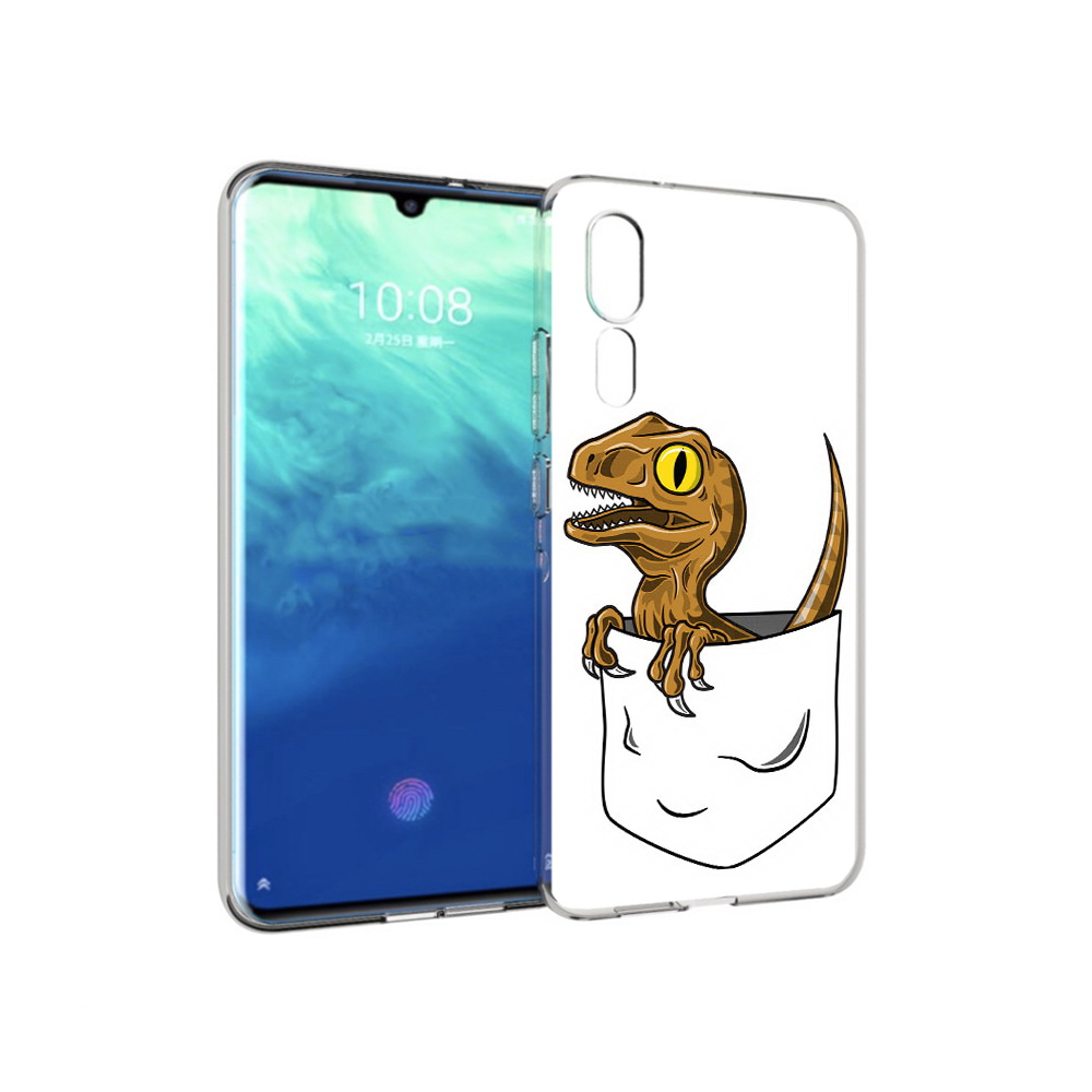 

Чехол MyPads Tocco для ZTE Axon 10 Pro динозавр в кармане (PT134302.444.327), Прозрачный, Tocco