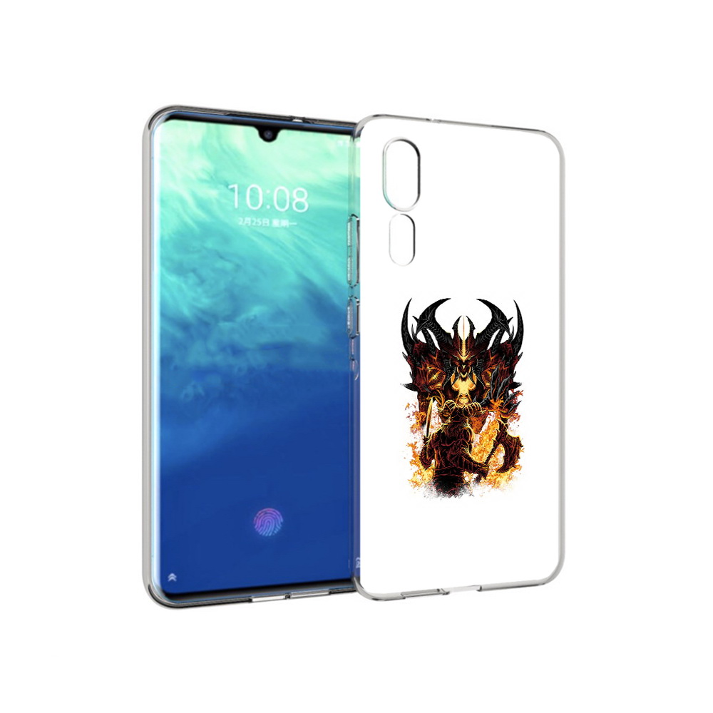 

Чехол MyPads Tocco для ZTE Axon 10 Pro демон shadow fiend (PT134302.444.318), Прозрачный, Tocco