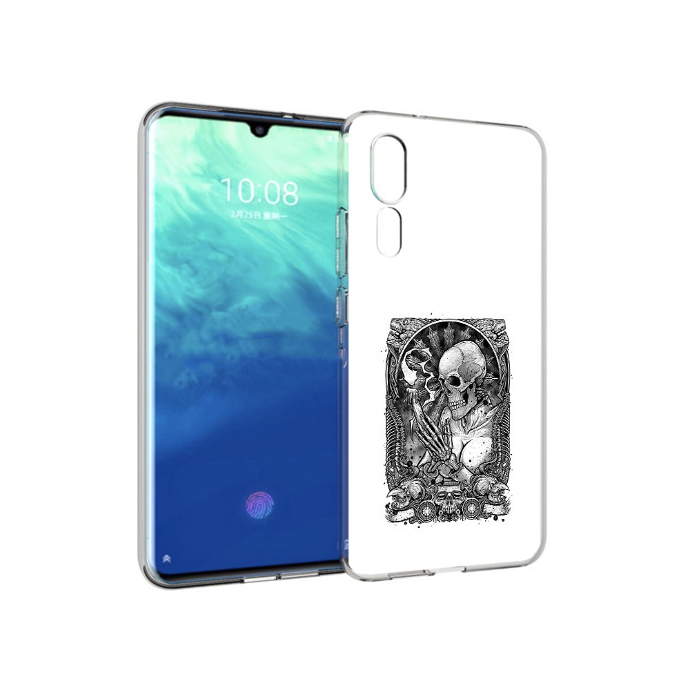 

Чехол MyPads Tocco для ZTE Axon 10 Pro девушка скелет (PT134302.444.316), Прозрачный, Tocco