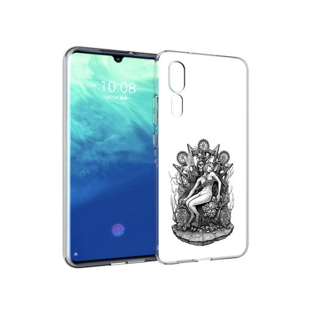 

Чехол MyPads Tocco для ZTE Axon 10 Pro девушка на троне (PT134302.444.309), Прозрачный, Tocco