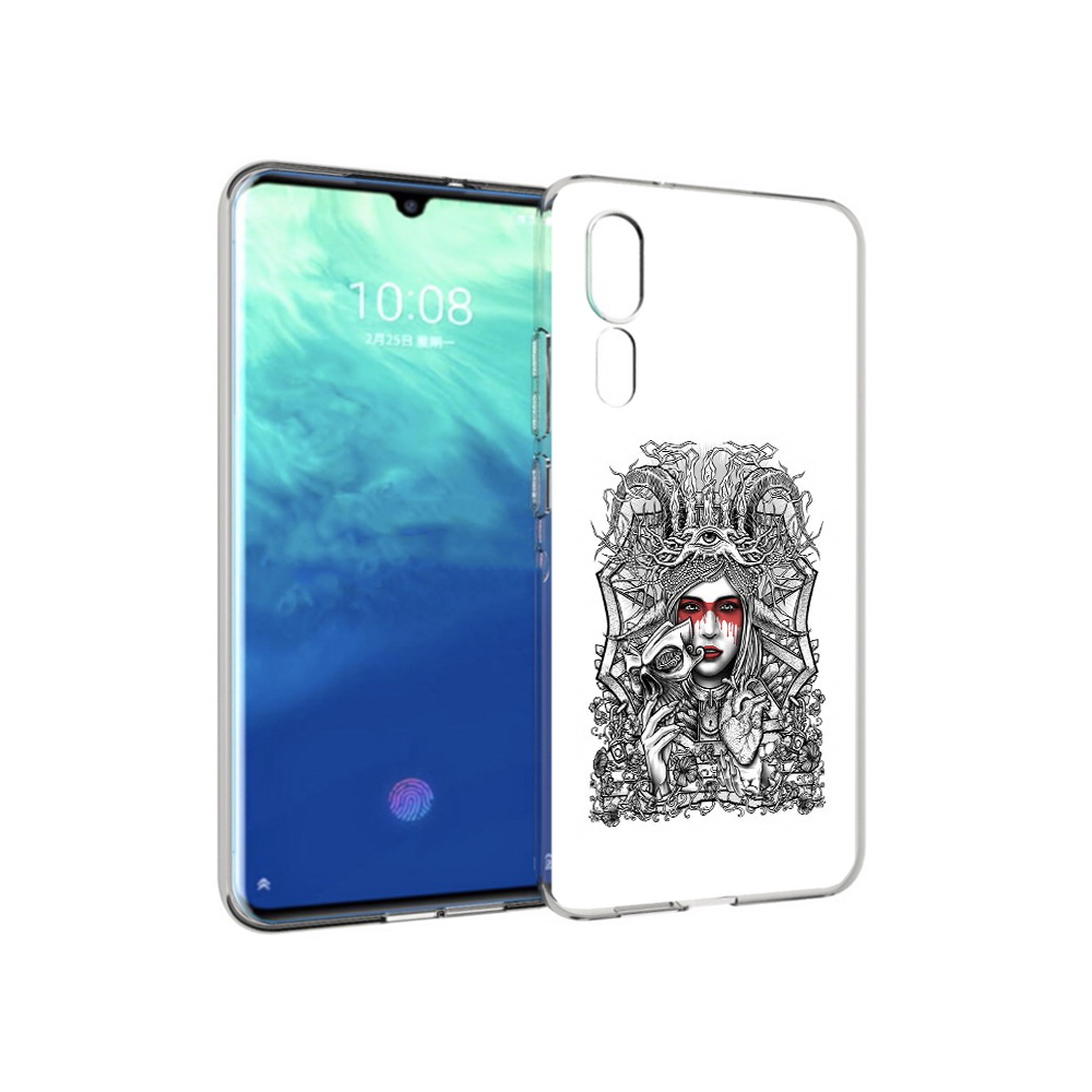 

Чехол MyPads Tocco для ZTE Axon 10 Pro грусная девушка (PT134302.444.302), Прозрачный, Tocco