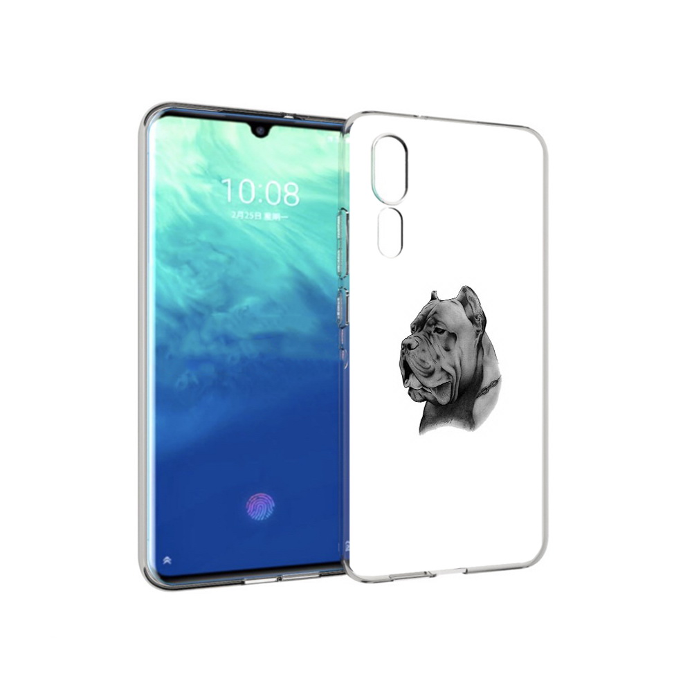 

Чехол MyPads Tocco для ZTE Axon 10 Pro грозный бульдог (PT134302.444.300), Прозрачный, Tocco
