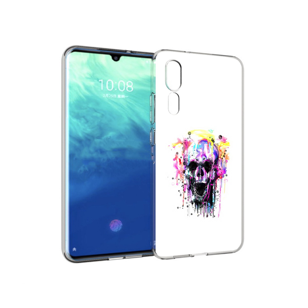 

Чехол MyPads Tocco для ZTE Axon 10 Pro граффити череп (PT134302.444.298), Прозрачный, Tocco