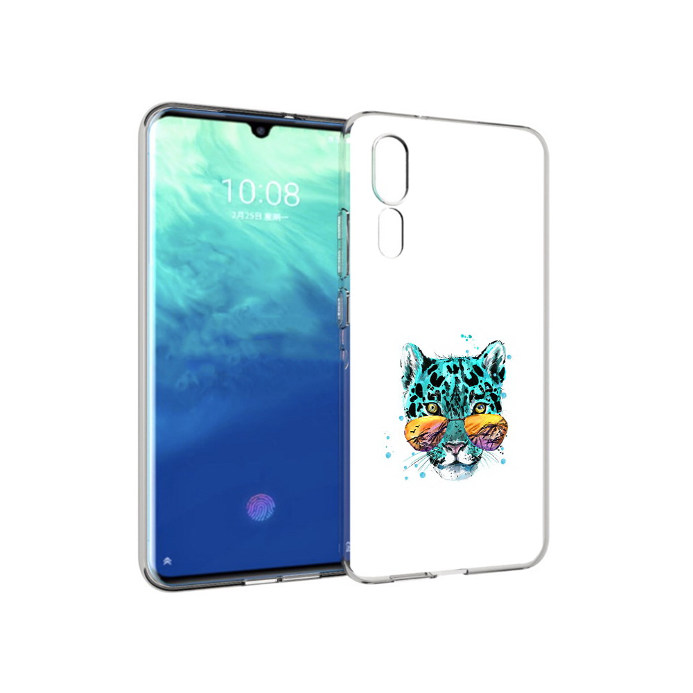 

Чехол MyPads Tocco для ZTE Axon 10 Pro голубой лео (PT134302.444.294), Прозрачный, Tocco