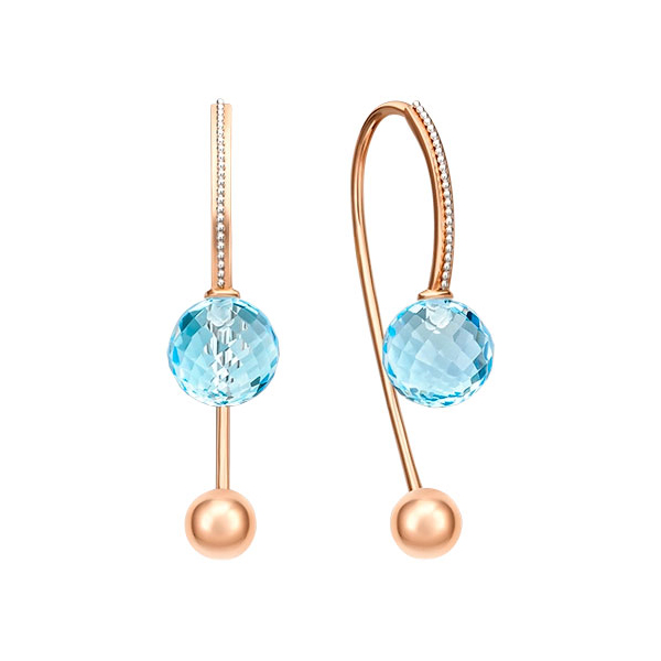 

Серьги джекеты из золота с топазом PLATINA jewelry 02-4413-00-201-1111-46, 02-4413-00-201-1111-46