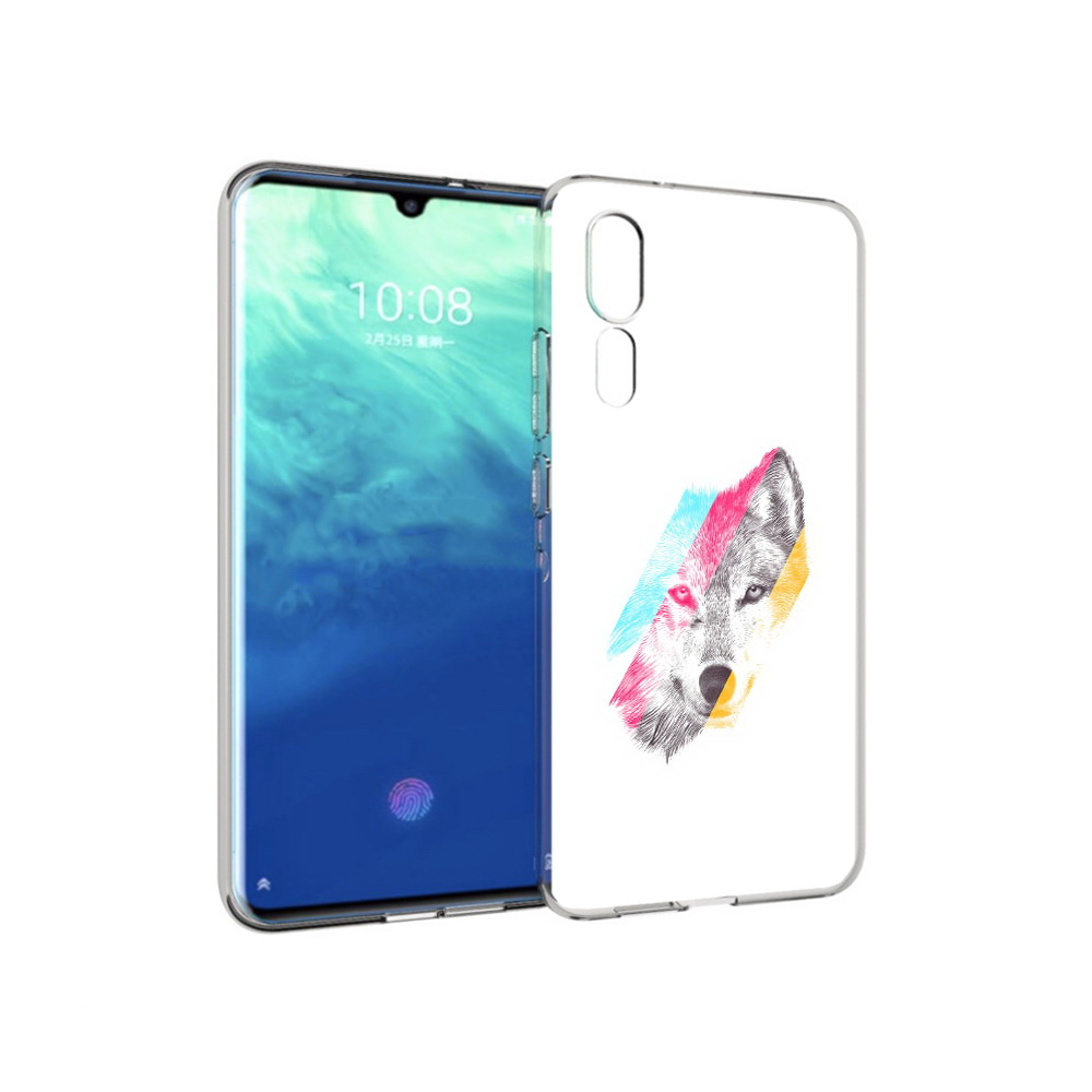 

Чехол MyPads Tocco для ZTE Axon 10 Pro волк градиент (PT134302.444.268), Прозрачный, Tocco