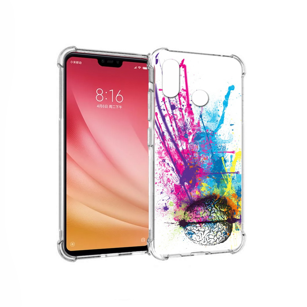 

Чехол MyPads Tocco для Xiaomi Mi 8 яркий красочный мозг (PT110454.314.710), Прозрачный, Tocco