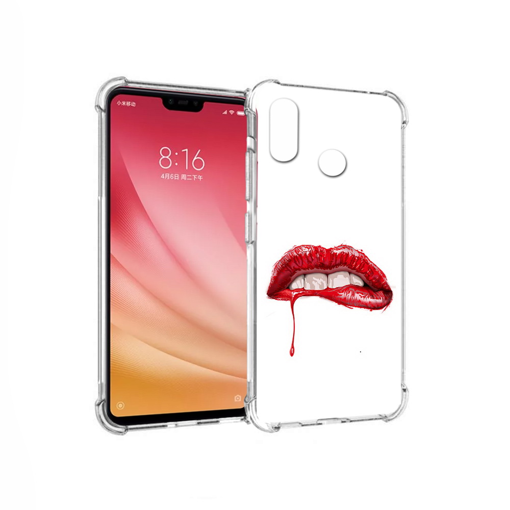 

Чехол MyPads Tocco для Xiaomi Mi 8 яркие красные губы (PT110454.314.706), Прозрачный, Tocco