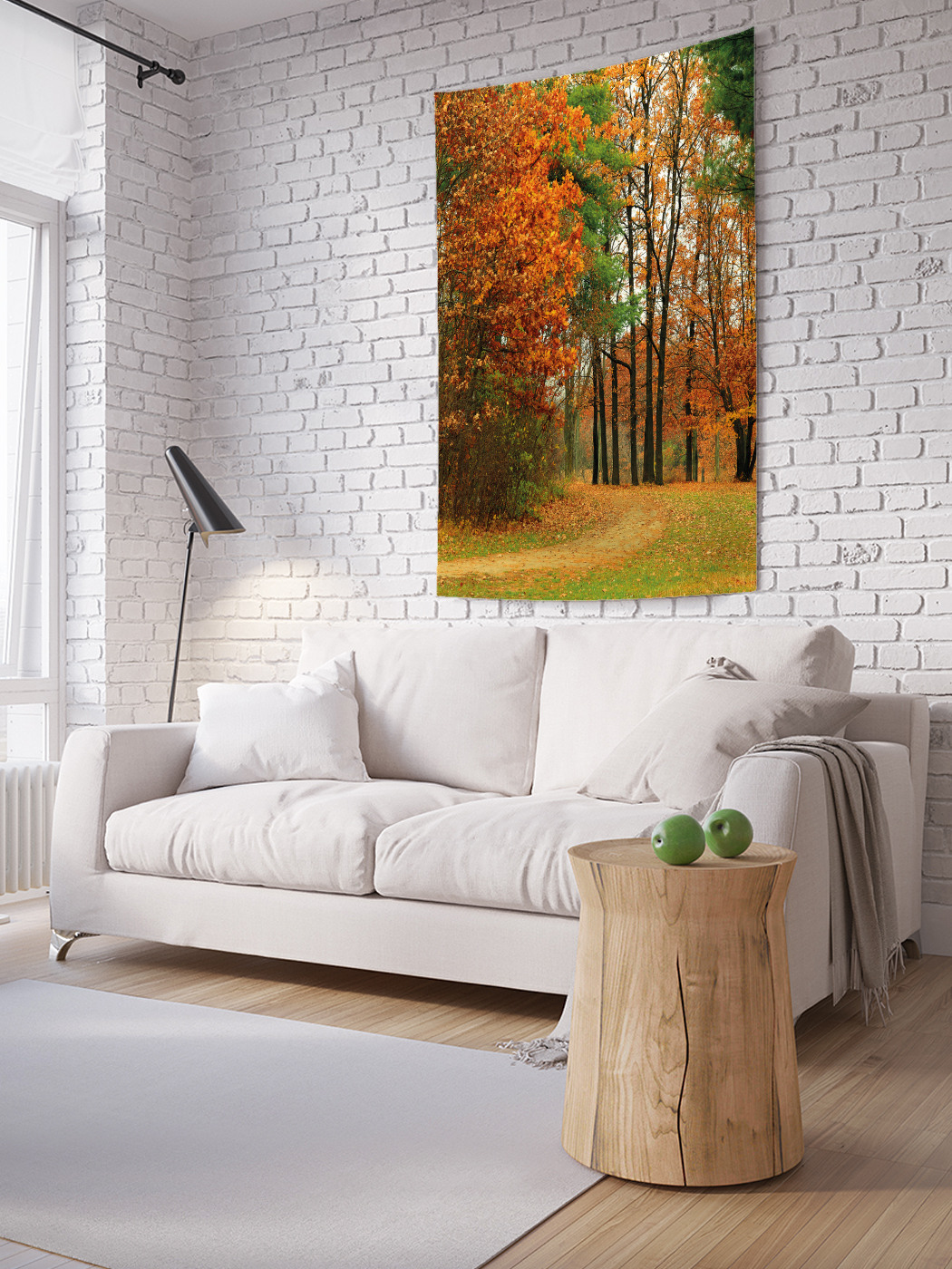 

Вертикальное фотопанно на стену JoyArty Дорожка вдоль леса 100x150 см, Дорожка вдоль леса