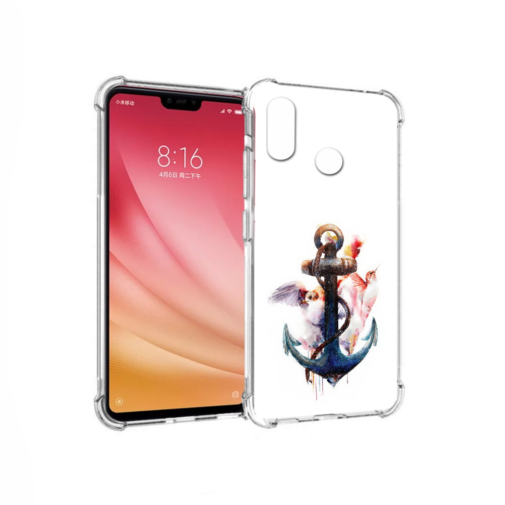 

Чехол MyPads Tocco для Xiaomi Mi 8 якорь с птицами (PT110454.314.703), Прозрачный, Tocco