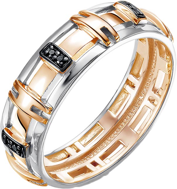 

Кольцо обручальное из красного золота с бриллиантом р. 21 Vesna jewelry 7076-156-02-00, 7076-156-02-00