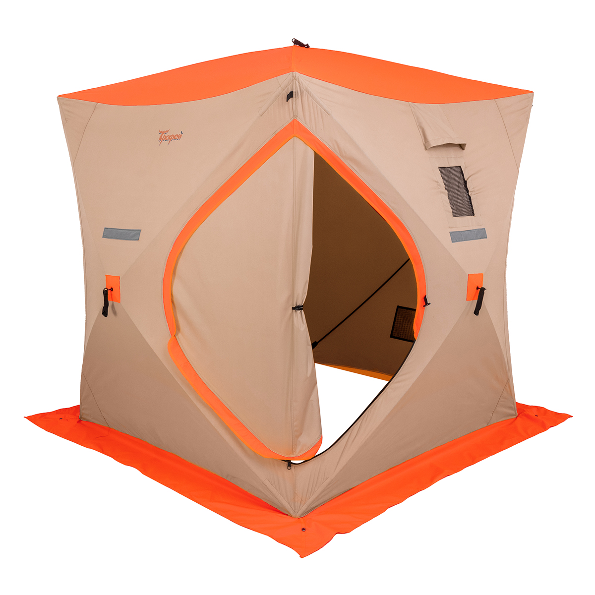 Палатка зимняя Трофей Куб 2х2 м оранжево-коричневая