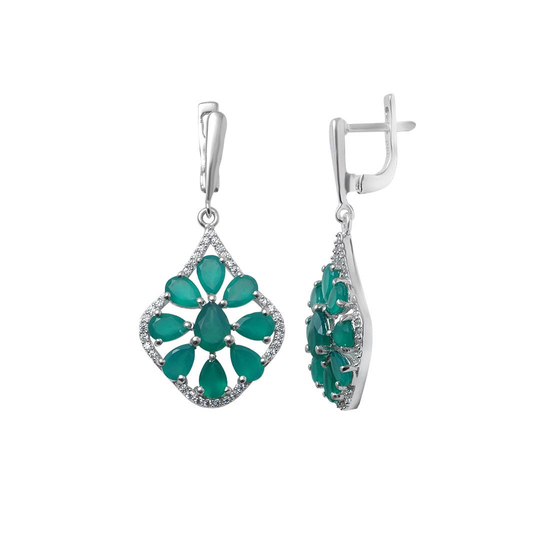 

Серьги из серебра с хризопразом Balex Jewellery 2410931572, 2410931572