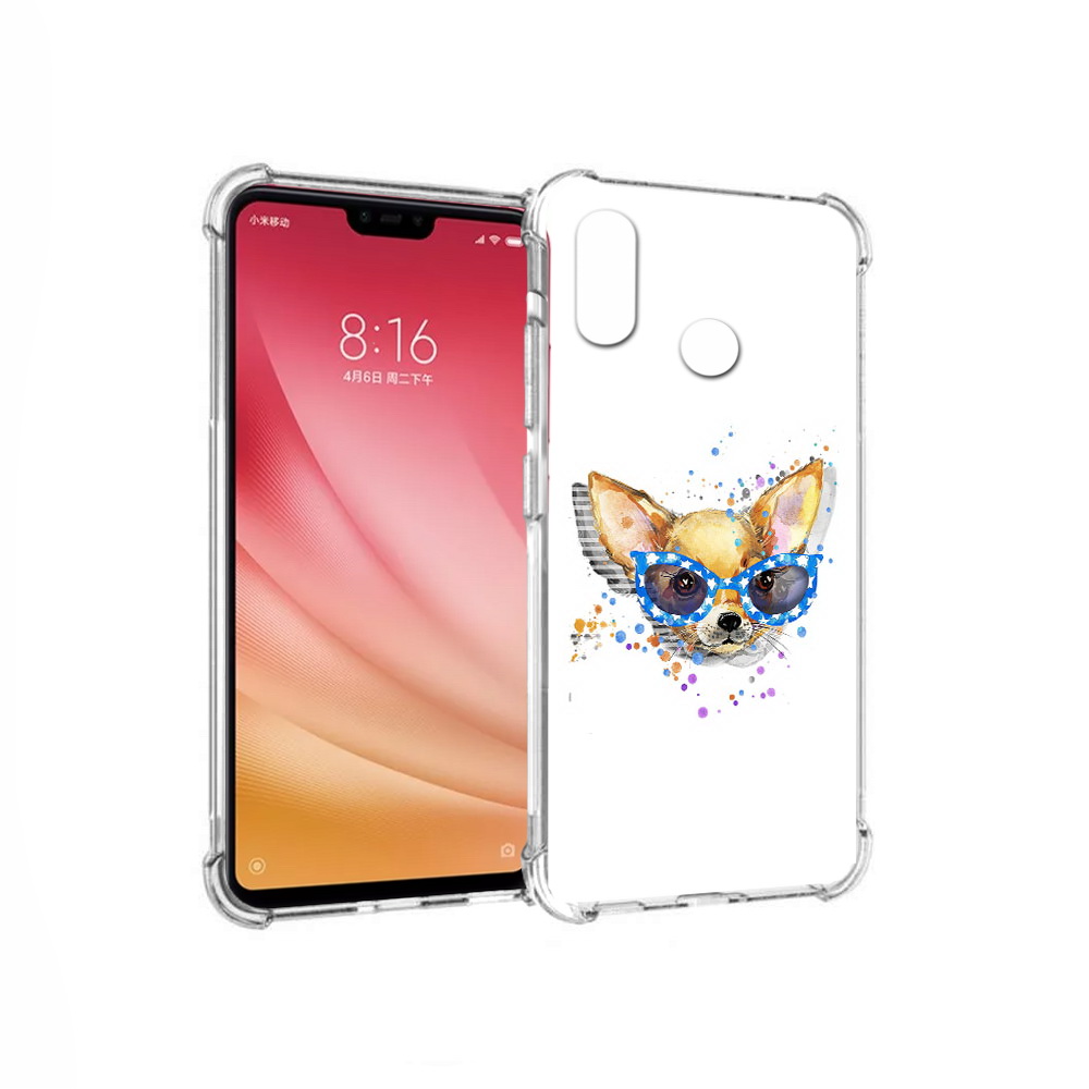 

Чехол MyPads Tocco для Xiaomi Mi 8 чихуа-хуа в очках (PT110454.314.691), Прозрачный, Tocco