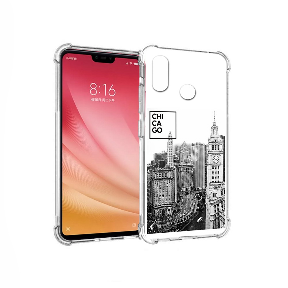 

Чехол MyPads Tocco для Xiaomi Mi 8 черно белый чикаго (PT110454.314.689), Прозрачный, Tocco