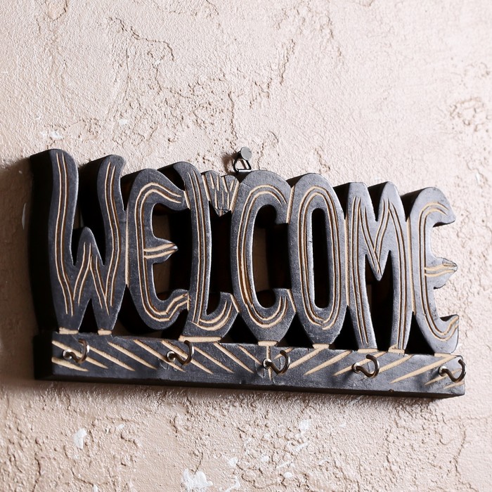 

Ключница "WELCOME" МДФ 28х12х3,5 см