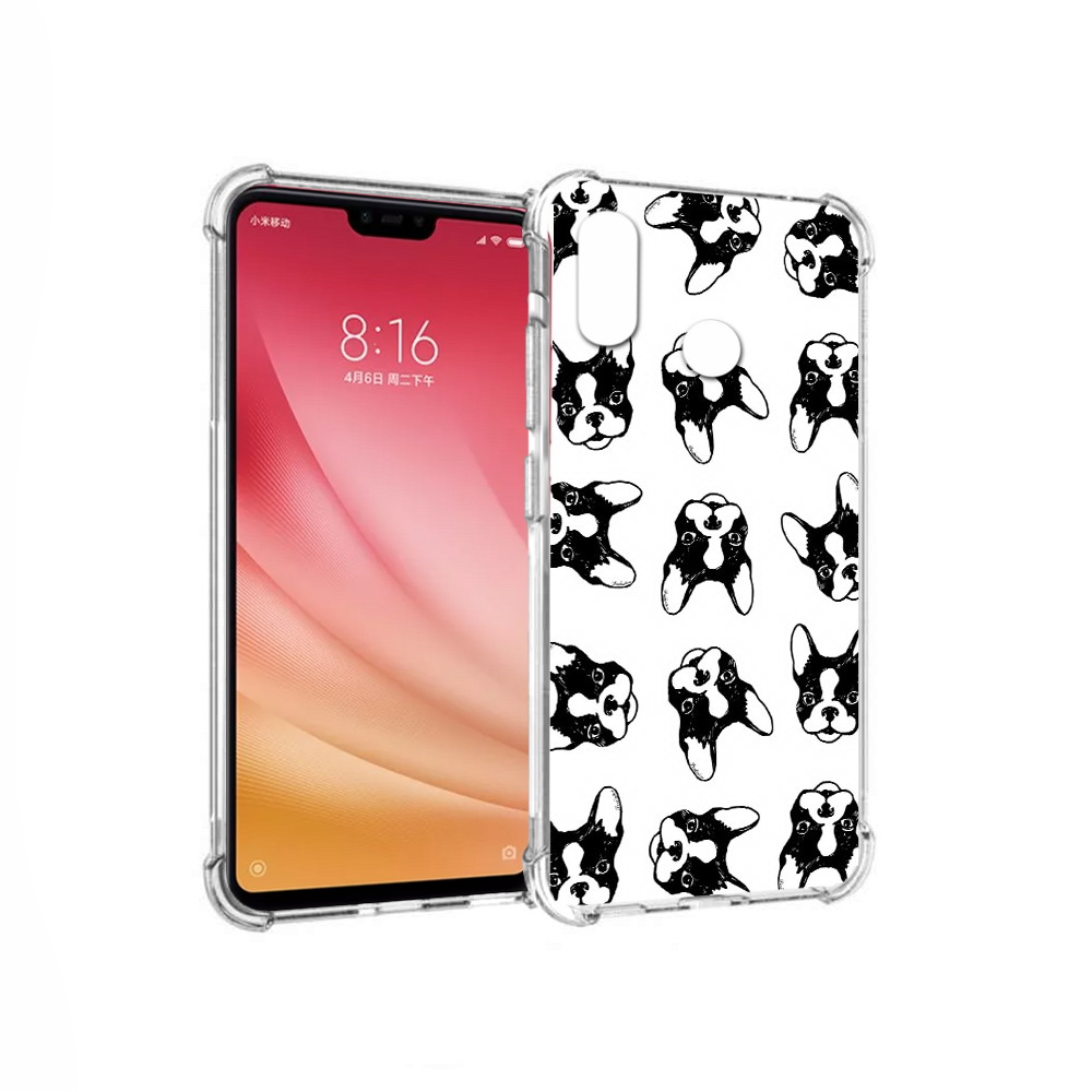 

Чехол MyPads Tocco для Xiaomi Mi 8 черно белые собачки (PT110454.314.683), Прозрачный, Tocco