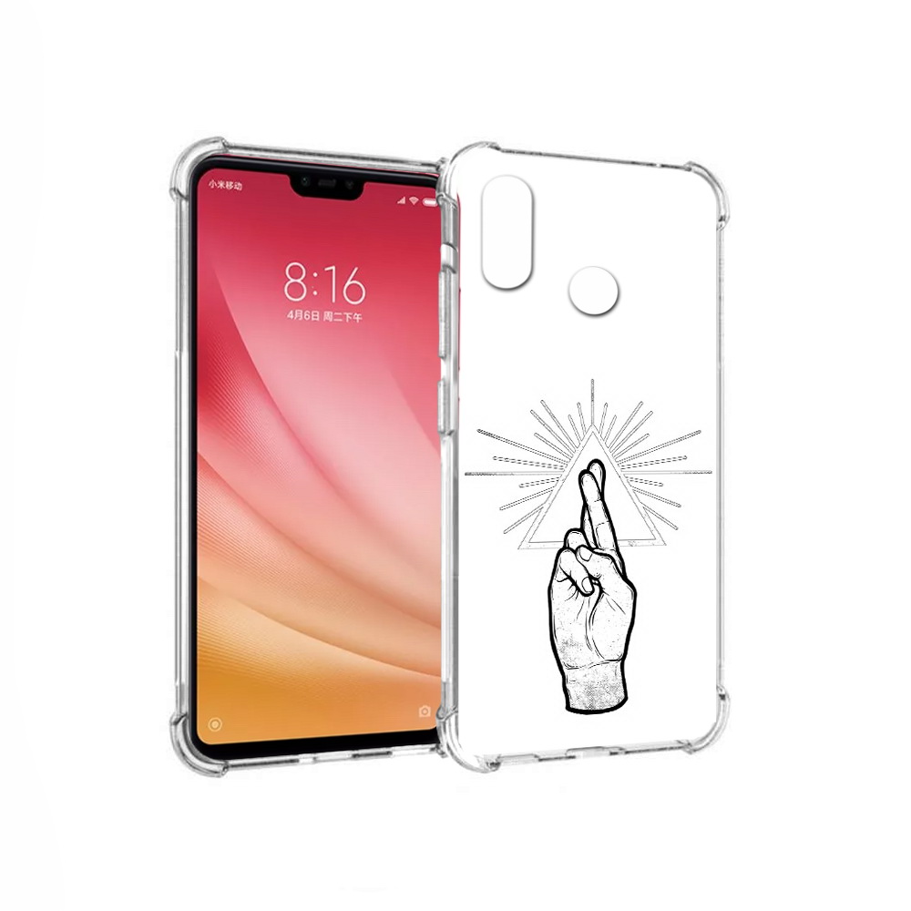 

Чехол MyPads Tocco для Xiaomi Mi 8 черно белая рука (PT110454.314.681), Прозрачный, Tocco