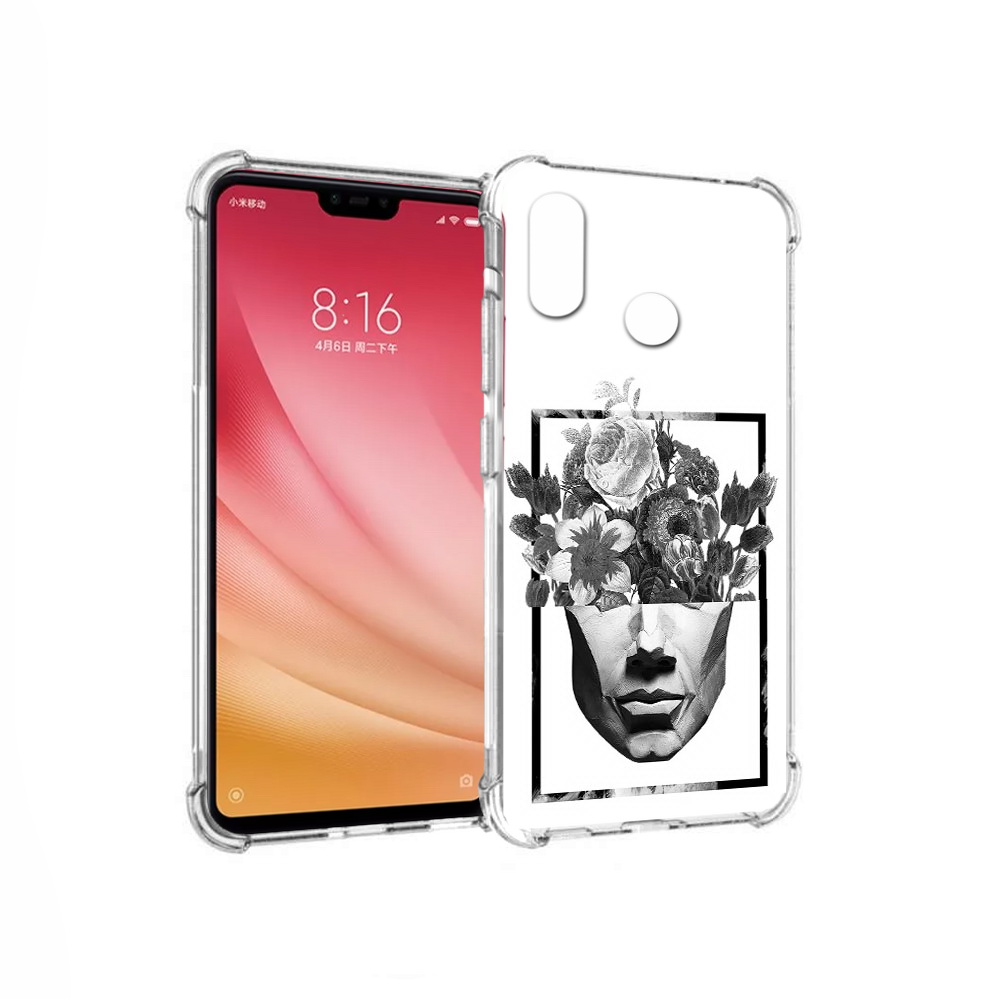

Чехол MyPads Tocco для Xiaomi Mi 8 черно белая ваза в абстракции (PT110454.314.678), Прозрачный, Tocco