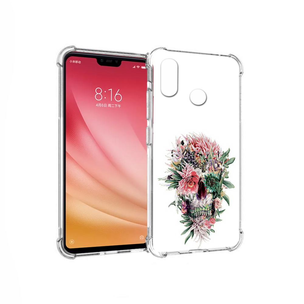 

Чехол MyPads Tocco для Xiaomi Mi 8 череп из цветов (PT110454.314.677), Прозрачный, Tocco