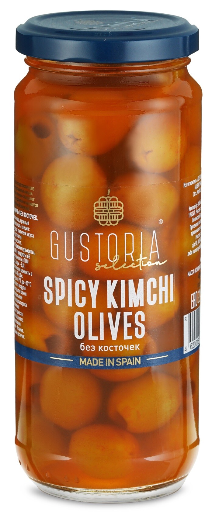 

Оливки острые "кимчи" б/к GUSTORIA 358мл (Испания), 11013