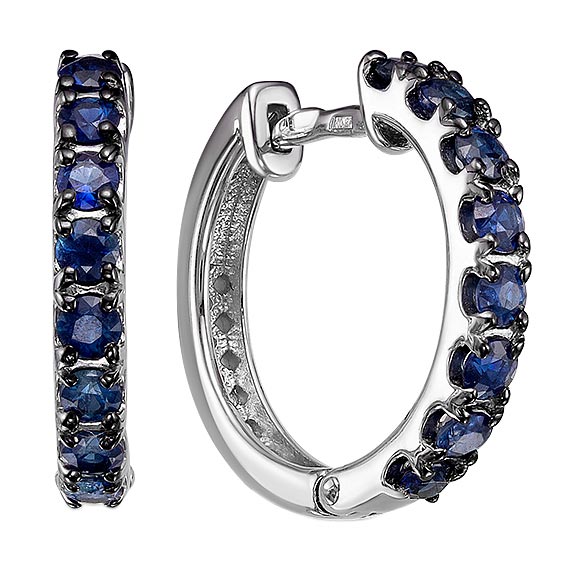 

Серьги конго из серебра с сапфиром Империал S0925-602, S0925-602