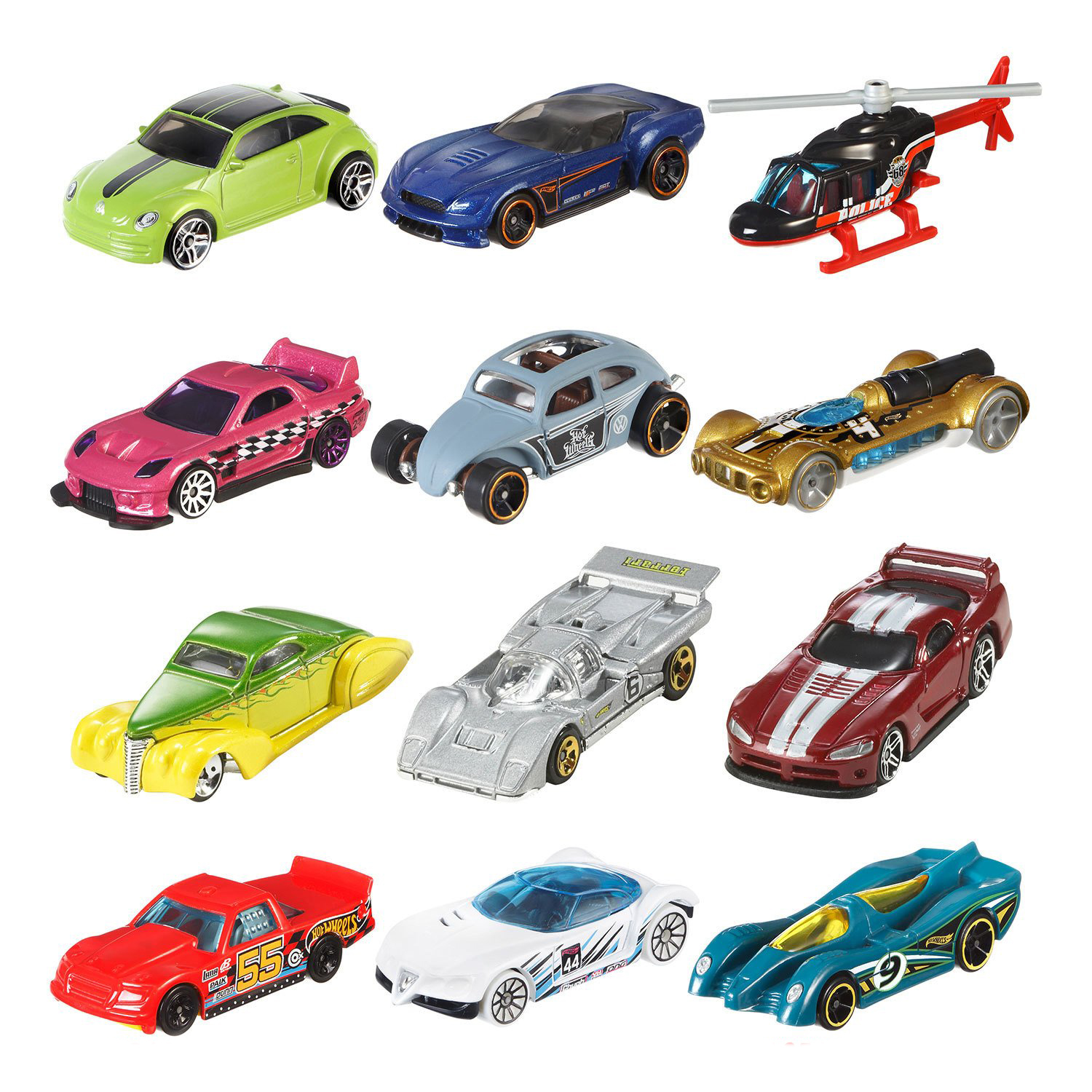 

Машинки базовые Hot Wheels 3 шт в ассортименте, Разноцветный