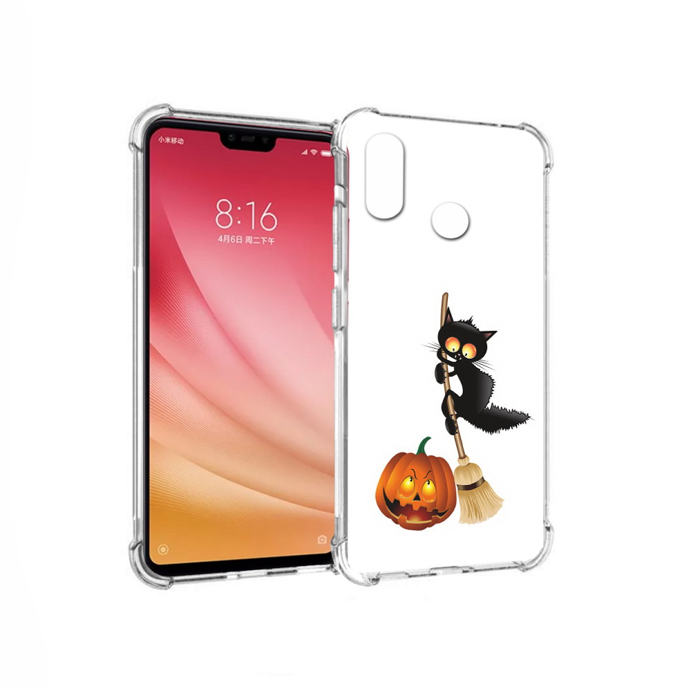 

Чехол MyPads Tocco для Xiaomi Mi 8 хэлуинский котик (PT110454.314.667), Прозрачный, Tocco