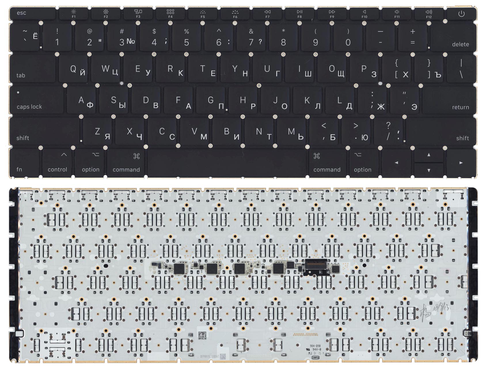 

Клавиатура OEM для ноутбука MacBook 12" A1534 2015+ Small Enter черная