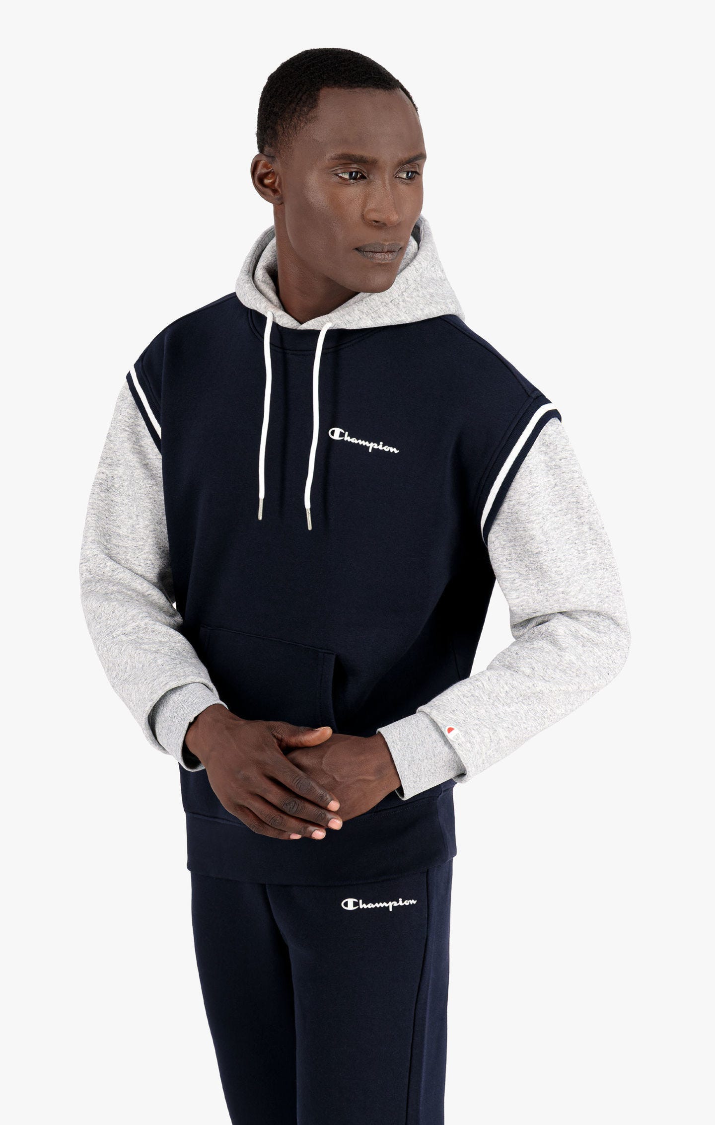фото Худи мужское champion legacy overlay синее m