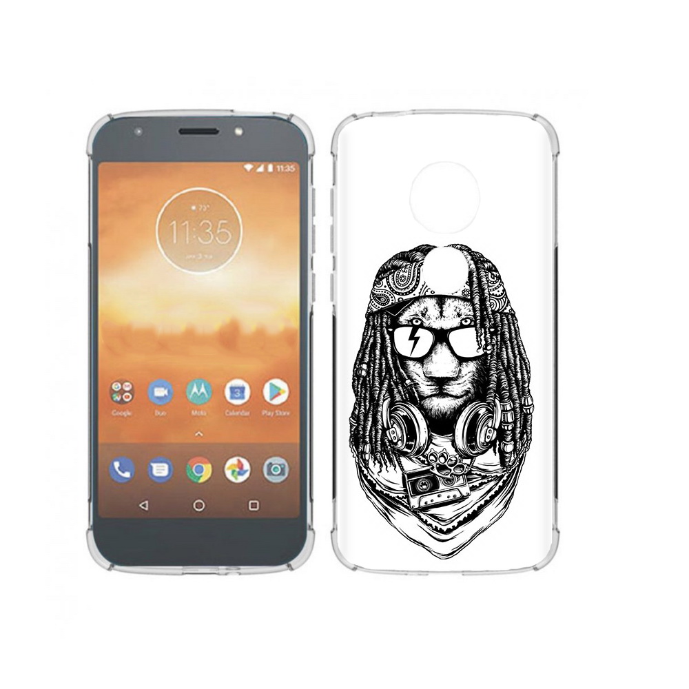 

Чехол MyPads Tocco для Motorola Moto E5 Play дреды льва (PT227065.372.338), Прозрачный, Tocco