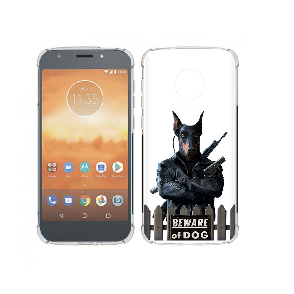 

Чехол MyPads Tocco для Motorola Moto E5 Play доберман (PT227065.372.332), Прозрачный, Tocco