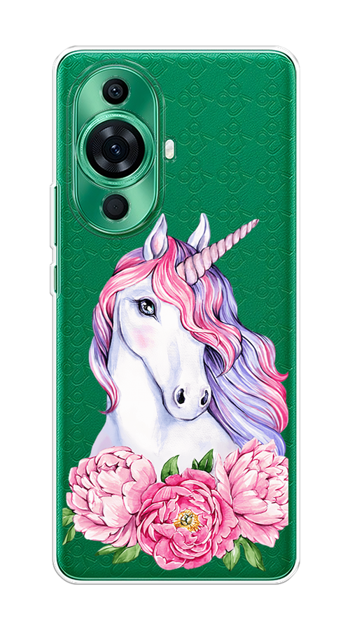 

Чехол на Huawei Nova 11 Pro "Единорог с пионами", Розовый;белый;зеленый, 6121350-1