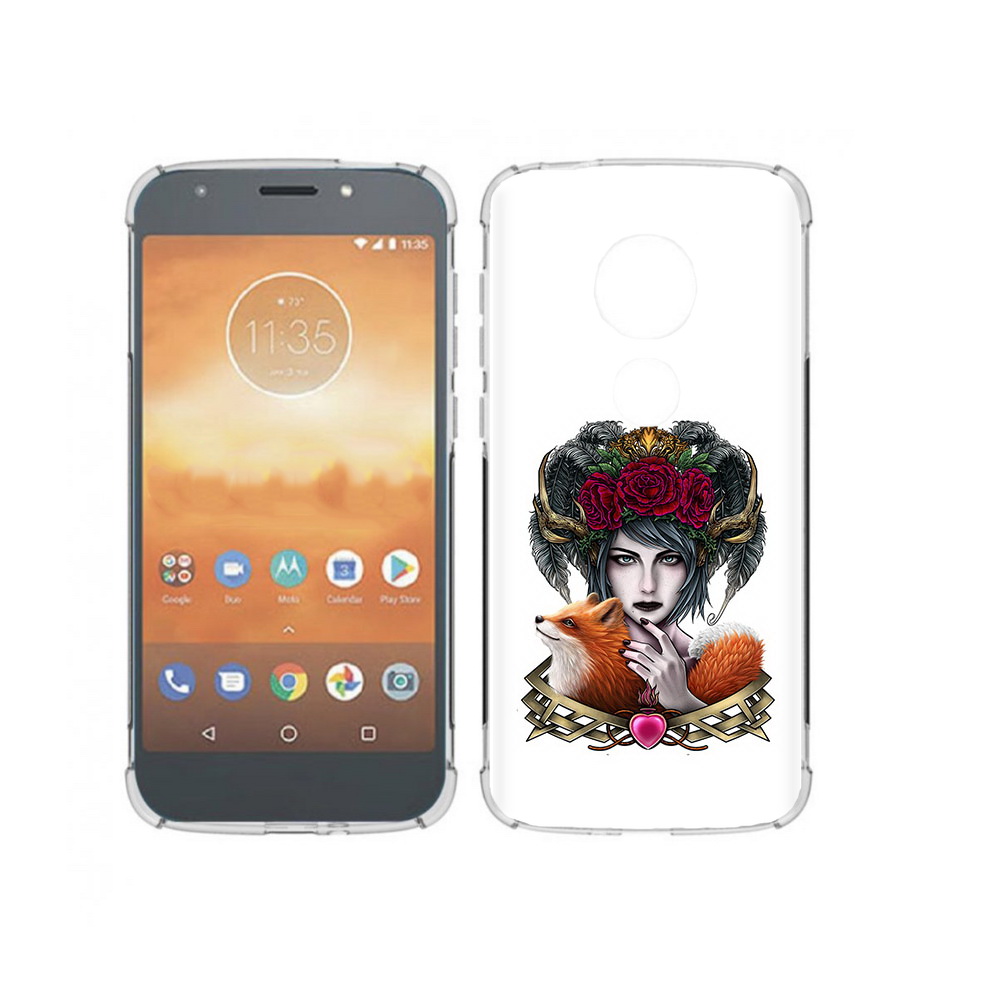 

Чехол MyPads Tocco для Motorola Moto E5 Play девушка с лисой (PT227065.372.314), Прозрачный, Tocco