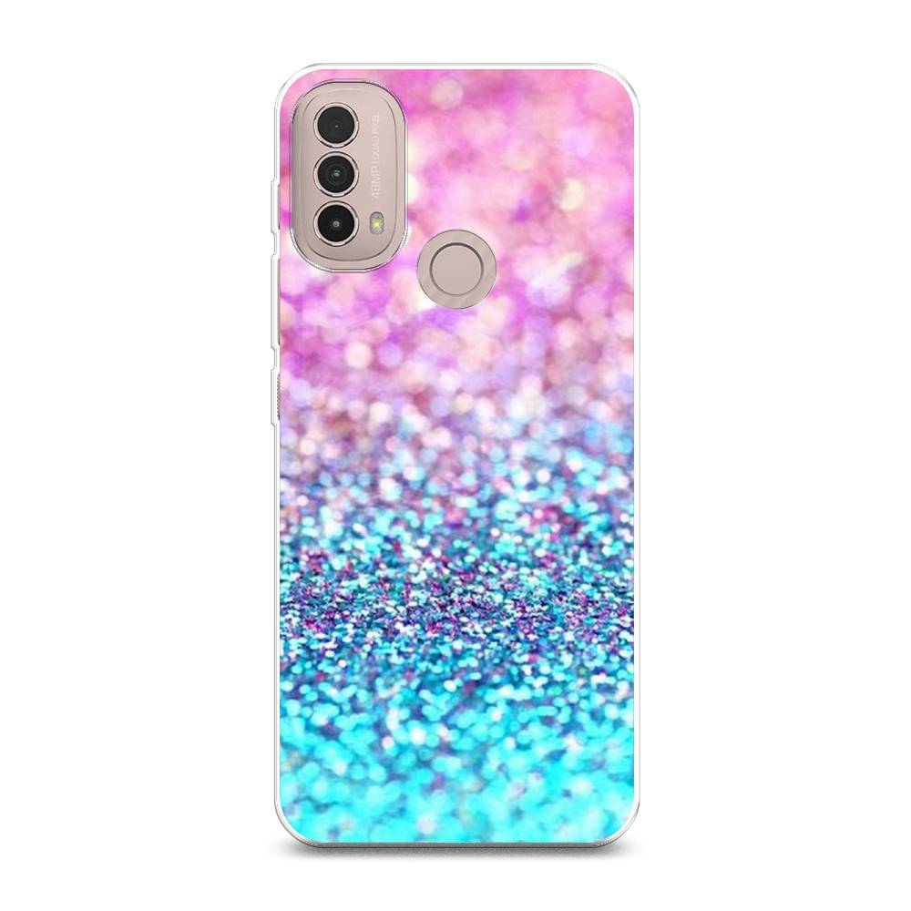 

Силиконовый чехол "Розово-голубые глиттеры рисунок" на Lenovo K14 Plus