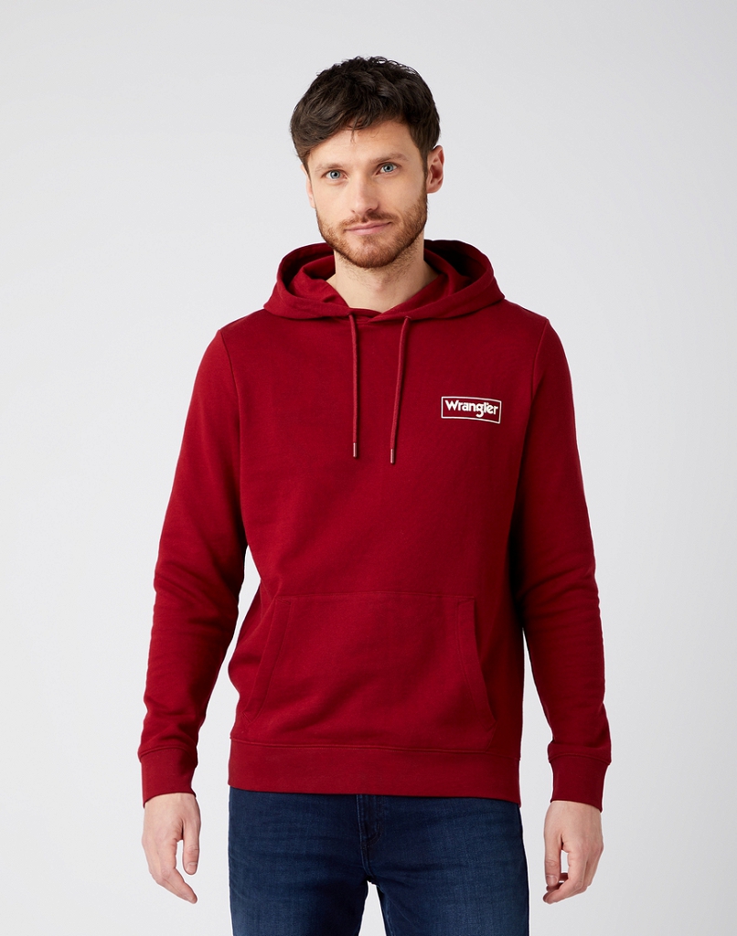 фото Худи мужское wrangler hooded красное s