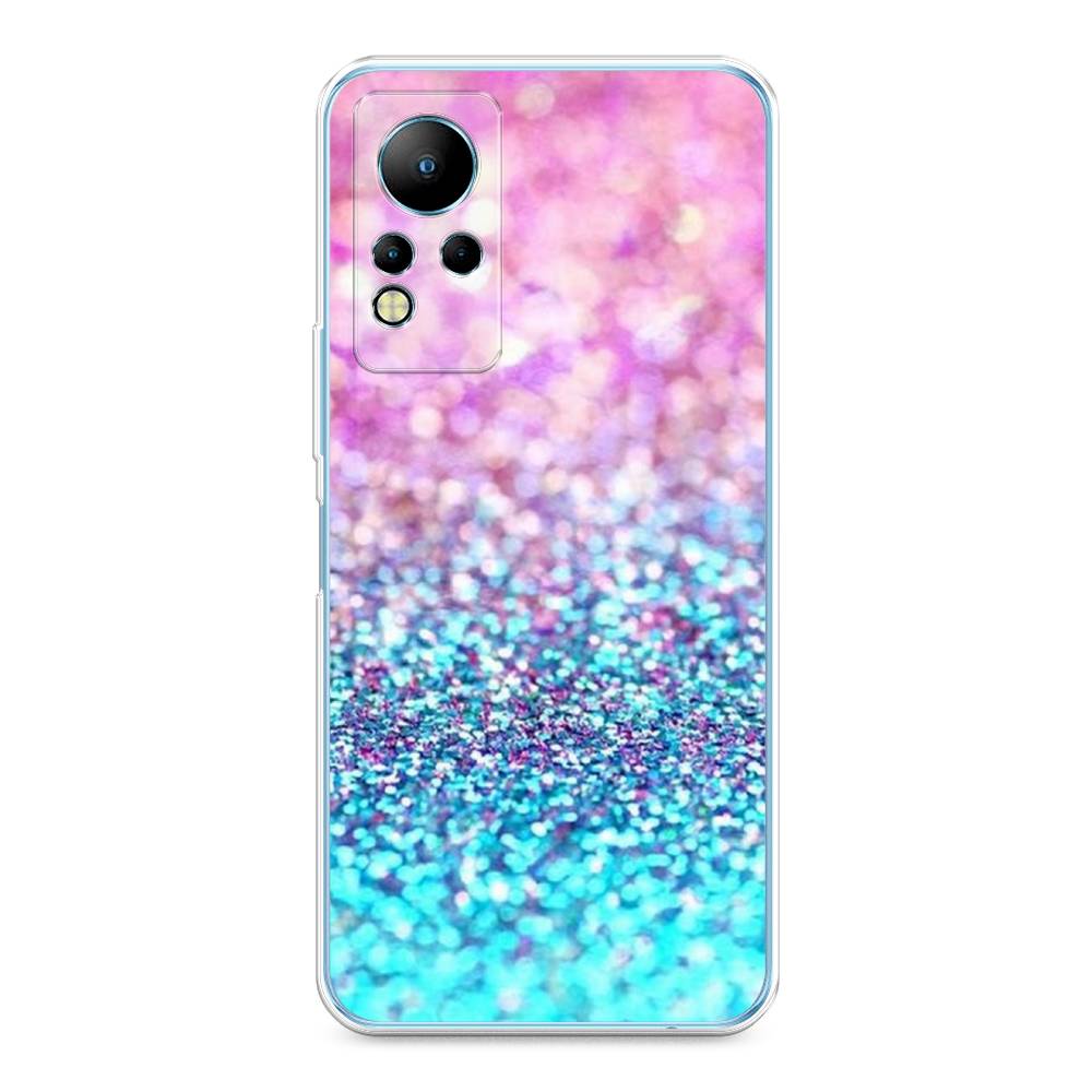 

Силиконовый чехол "Розово-голубые глиттеры рисунок" на Infinix Note 12 G88