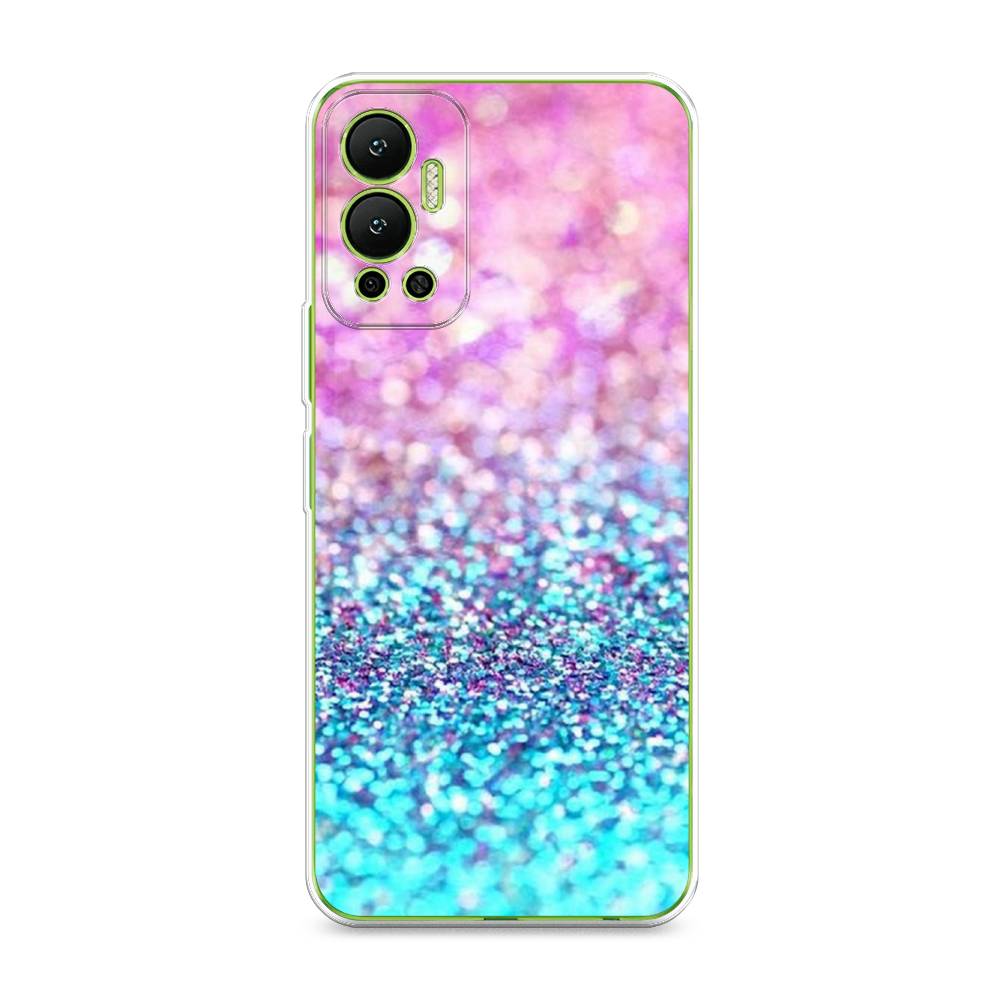 

Силиконовый чехол "Розово-голубые глиттеры рисунок" на Infinix Hot 12