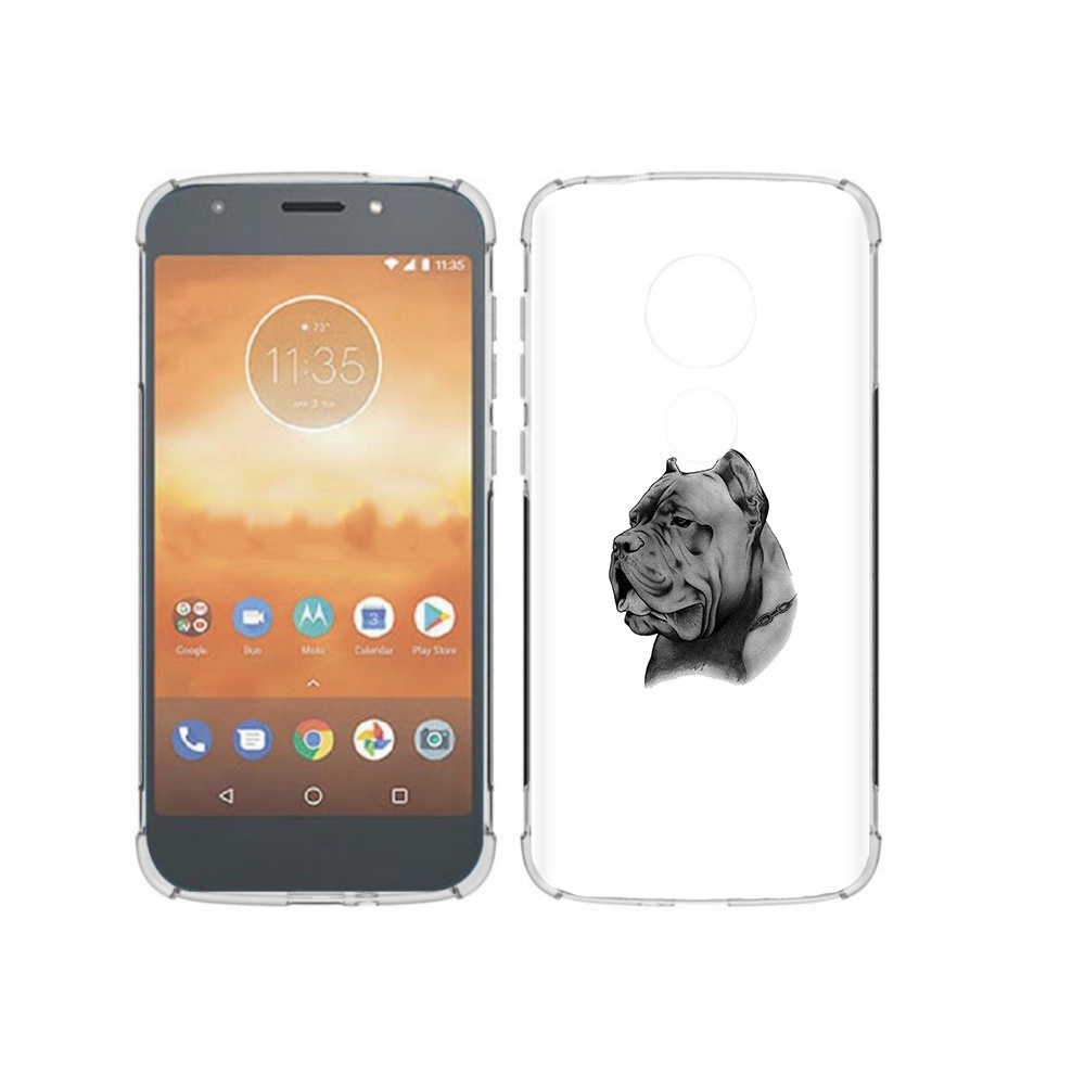 

Чехол MyPads Tocco для Motorola Moto E5 Play грозный бульдог (PT227065.372.300), Прозрачный, Tocco