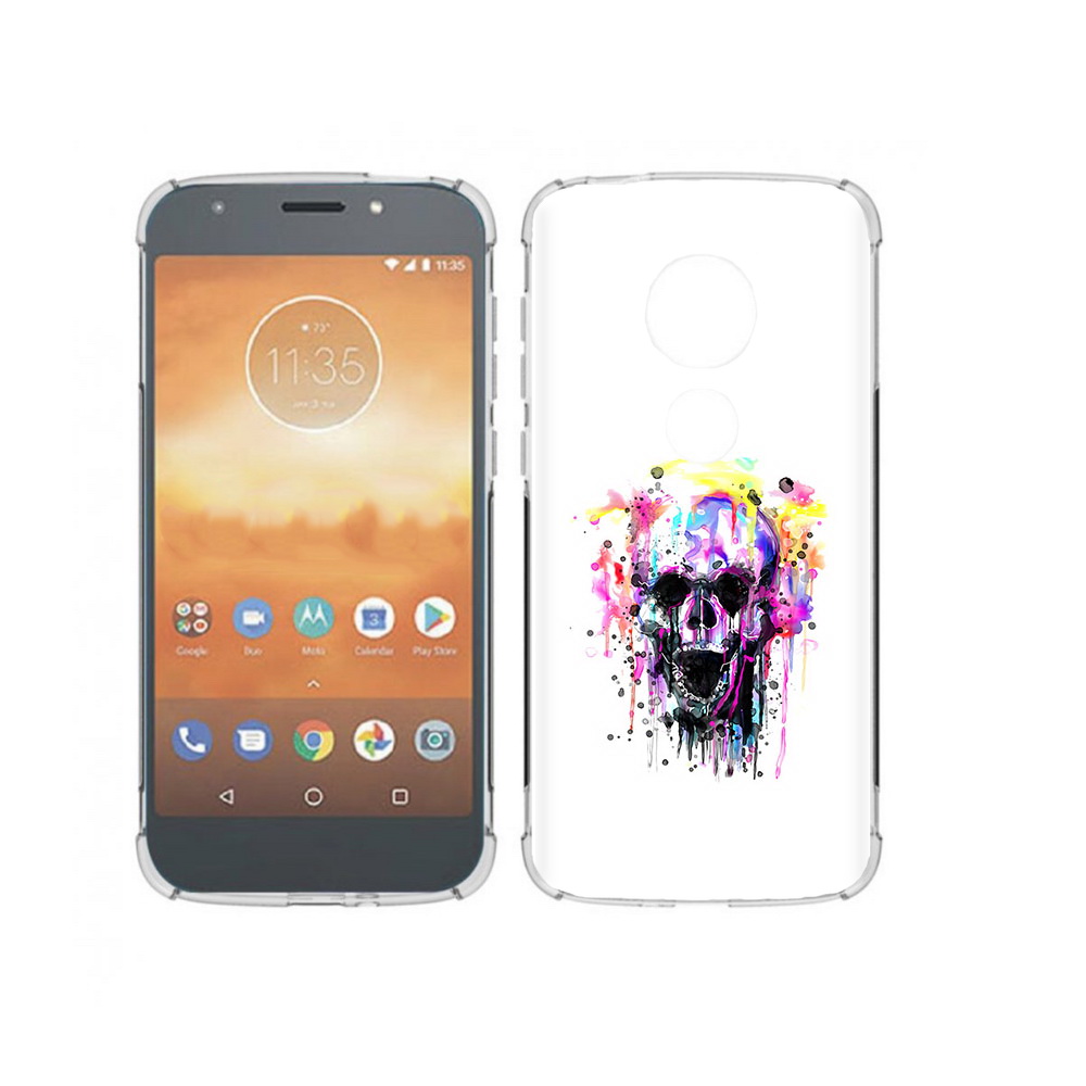 

Чехол MyPads Tocco для Motorola Moto E5 Play граффити череп (PT227065.372.298), Прозрачный, Tocco