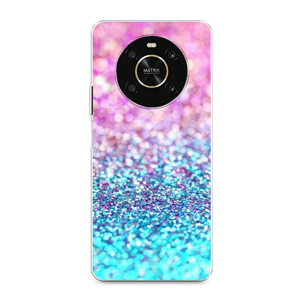 

Силиконовый чехол "Розово-голубые глиттеры рисунок" на Honor X9