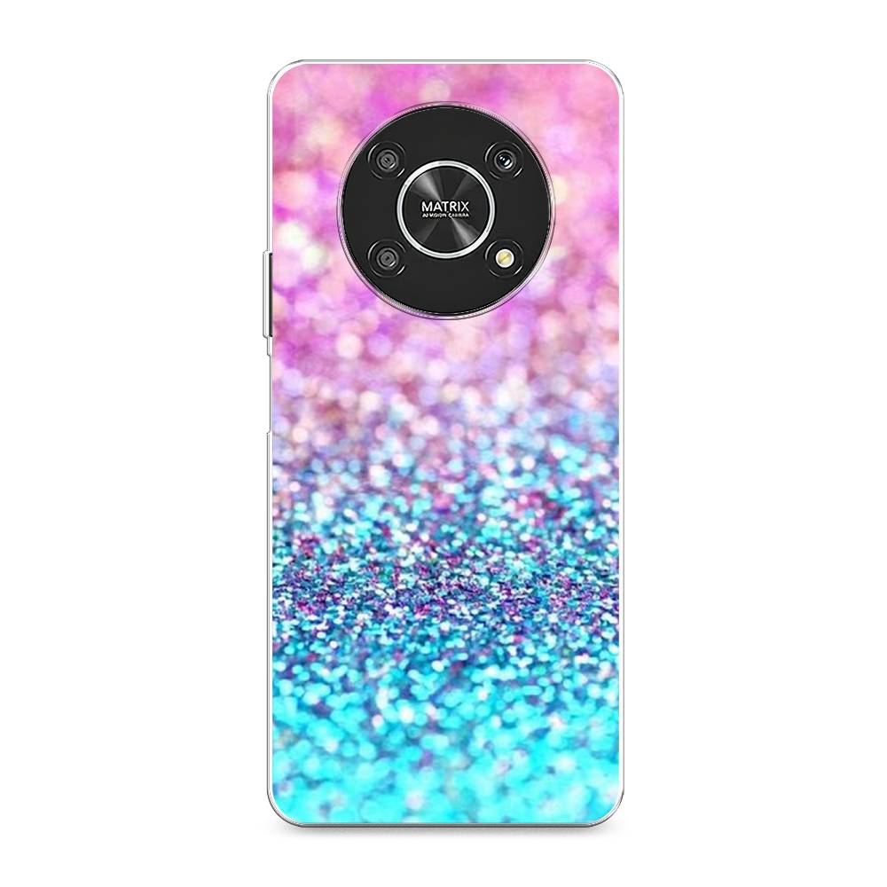 

Силиконовый чехол "Розово-голубые глиттеры рисунок" на Honor Magic 4 Lite 4G