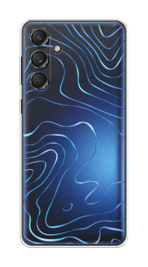 

Чехол на Samsung Galaxy M55 "Blue lines", Прозрачный;синий, 2109650-1