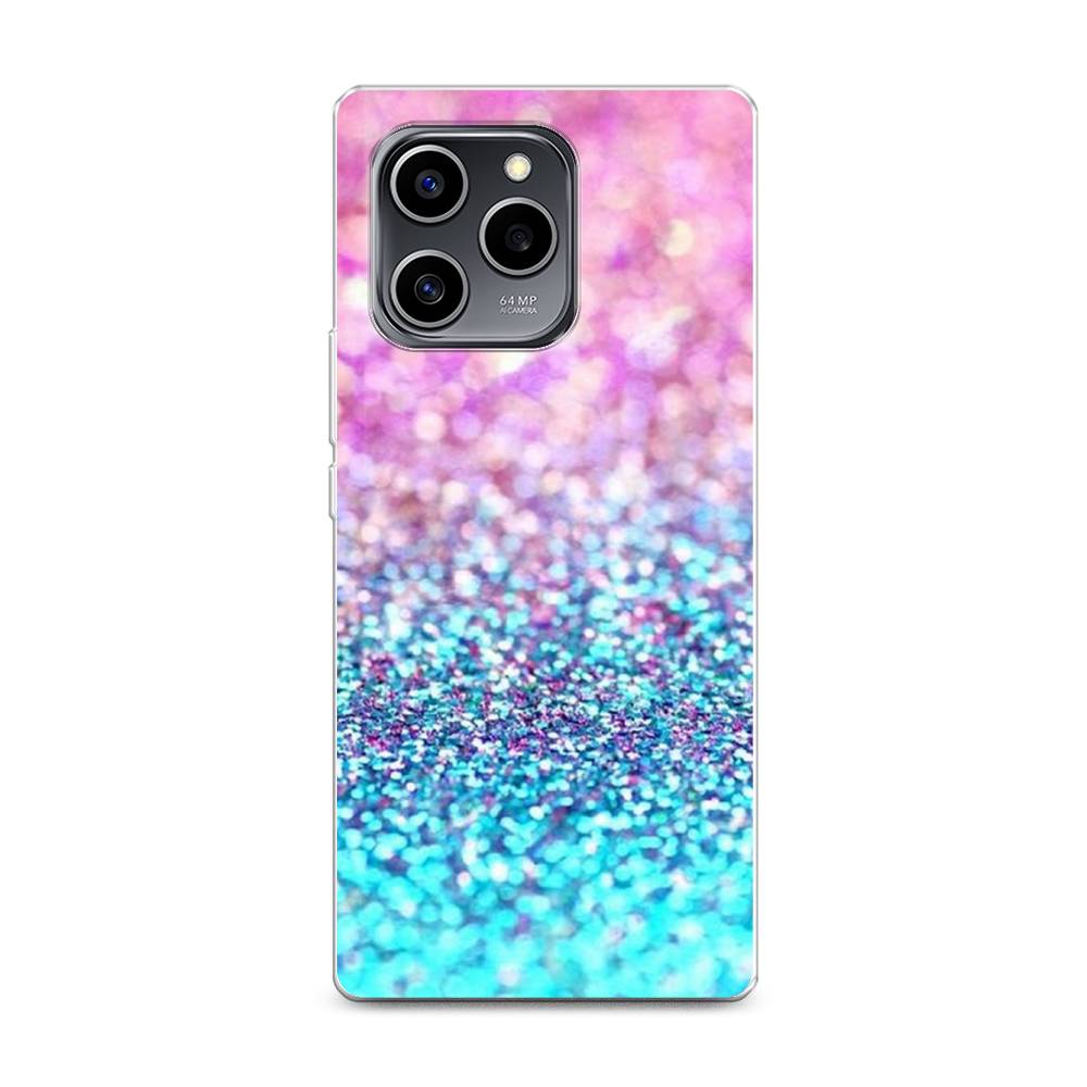 

Силиконовый чехол "Розово-голубые глиттеры рисунок" на Honor 60 SE