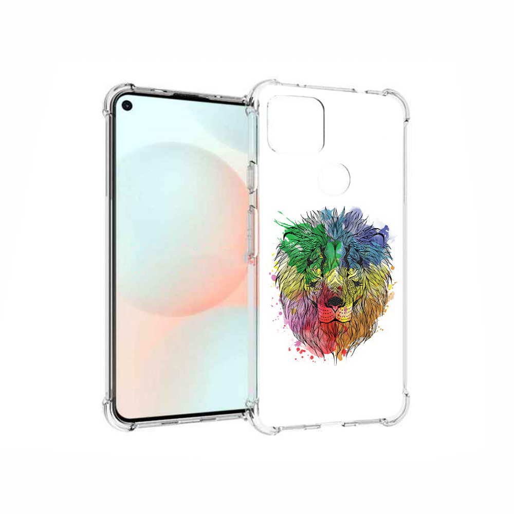 

Чехол MyPads Tocco для Google Pixel 5A разноцветный гордый лев, Прозрачный, Tocco