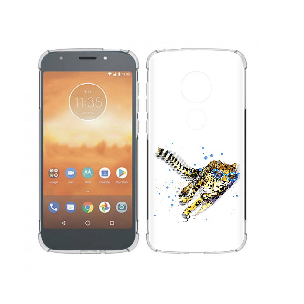 

Чехол MyPads Tocco для Motorola Moto E5 Play гепард в очках (PT227065.372.287), Прозрачный, Tocco