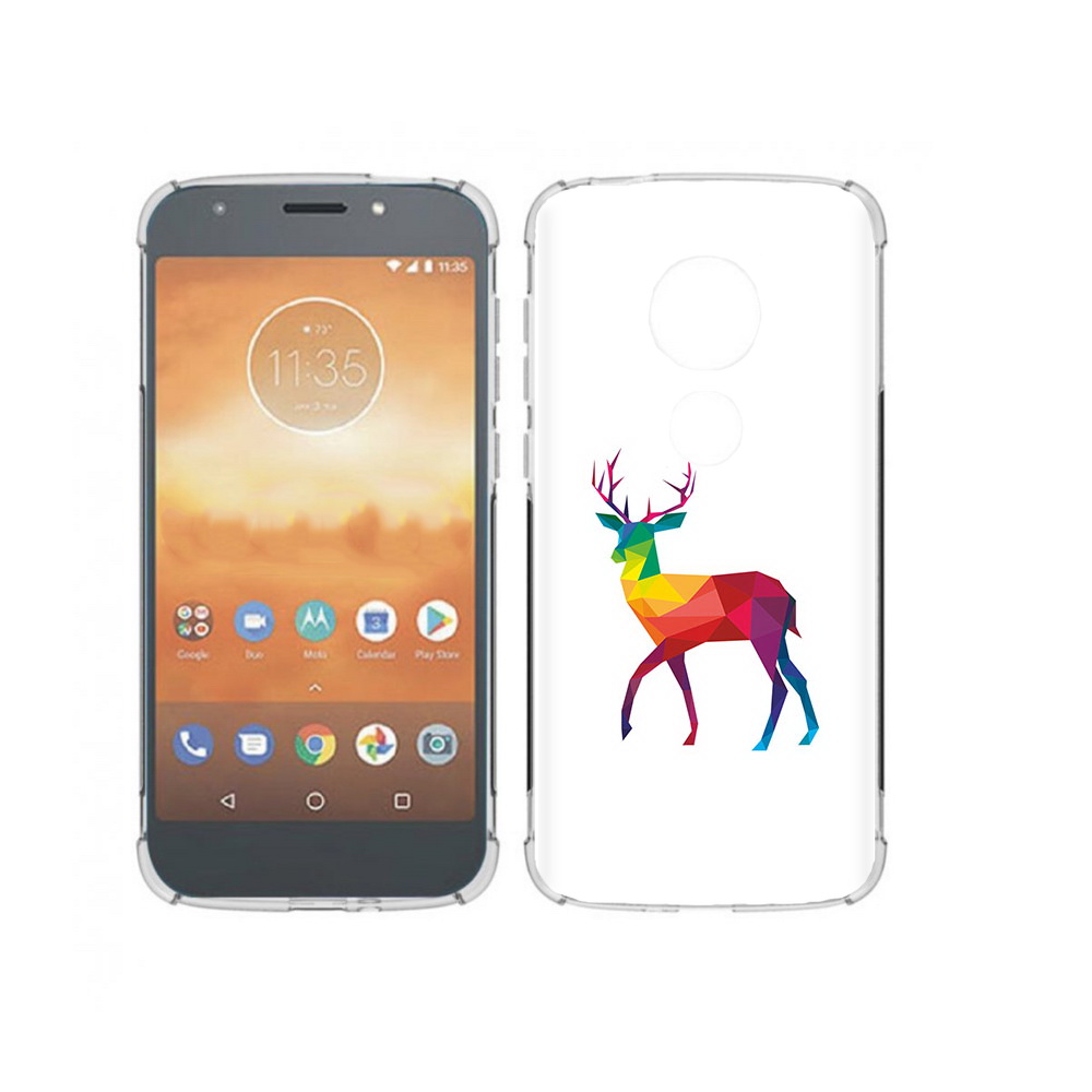 

Чехол MyPads Tocco для Motorola Moto E5 Play геометрический олень (PT227065.372.286), Прозрачный, Tocco