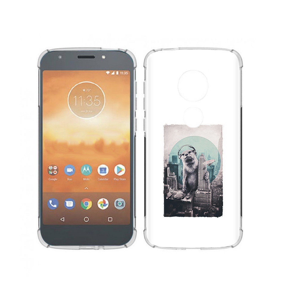 

Чехол MyPads Tocco для Motorola Moto E5 Play выдра в городе (PT227065.372.283), Прозрачный, Tocco