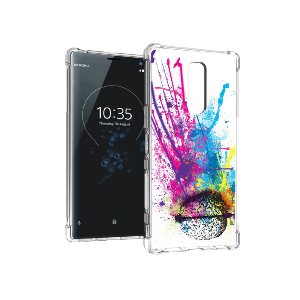 

Чехол MyPads Tocco для Sony Xperia 1 яркий красочный мозг (PT141276.244.710), Прозрачный, Tocco